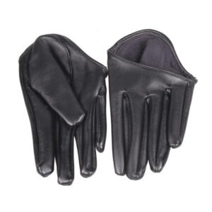 Half Leather Gloves Double Palm
